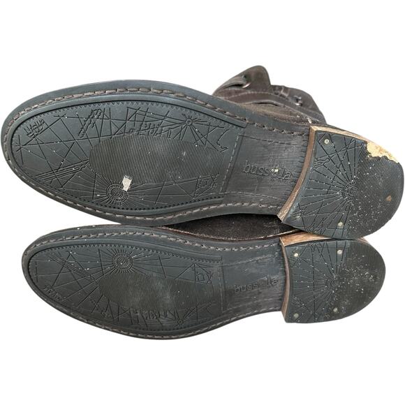 Bussola Sevilla Zip Up Suede Leather Boots SZ 38 Chocolate Distressed Boho READ - Picture 5 of 11